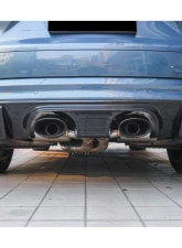 Carbonado DryCF GT Style Rear Diffuser w/ Exhaust Adapter Pipe Porsche Cayenne 2018-2025                                     - DRYCF9Y0-KG-23TurboGT-RD - Image 2