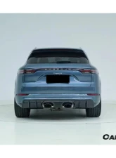 Carbonado DryCF GT Style Rear Diffuser w/ Exhaust Adapter Pipe Porsche Cayenne 2018-2025                                     - DRYCF9Y0-KG-23TurboGT-RD - Image 11