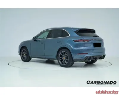 Carbonado DryCF GT Style Rear Diffuser w/ Exhaust Adapter Pipe Porsche Cayenne 2018-2025 - DRYCF9Y0-KG-23TurboGT-RD