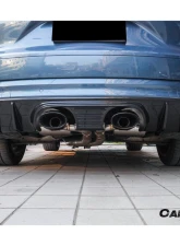 Carbonado DryCF GT Style Rear Diffuser w/ Exhaust Adapter Pipe Porsche Cayenne 2018-2025                                     - DRYCF9Y0-KG-23TurboGT-RD - Image 3