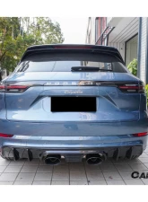 Carbonado DryCF GT Style Rear Diffuser w/ Exhaust Adapter Pipe Porsche Cayenne 2018-2025                                     - DRYCF9Y0-KG-23TurboGT-RD - Image 7