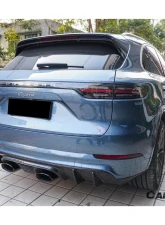 Carbonado DryCF GT Style Rear Diffuser w/ Exhaust Adapter Pipe Porsche Cayenne 2018-2025                                     - DRYCF9Y0-KG-23TurboGT-RD - Image 8