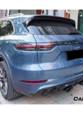 Carbonado DryCF GT Style Rear Diffuser w/ Exhaust Adapter Pipe Porsche Cayenne 2018-2025                                     - DRYCF9Y0-KG-23TurboGT-RD - Image 9