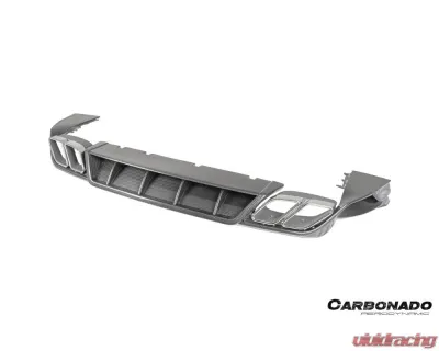Carbonado DryCF MSY Style Rear Lip Diffuser Porsche Cayenne 2018-2025 - DRYCF9Y0-KG-MSY-RD