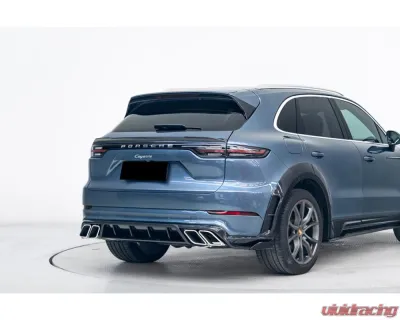 Carbonado DryCF MSY Style Rear Lip Diffuser Porsche Cayenne 2018-2025 - DRYCF9Y0-KG-MSY-RD