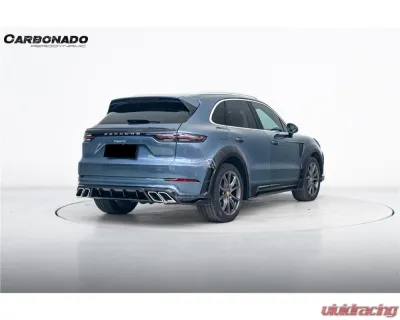 Carbonado DryCF MSY Style Rear Lip Diffuser Porsche Cayenne 2018-2025 - DRYCF9Y0-KG-MSY-RD