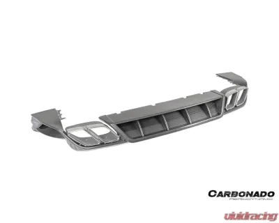 Carbonado DryCF MSY Style Rear Lip Diffuser Porsche Cayenne 2018-2025 - DRYCF9Y0-KG-MSY-RD