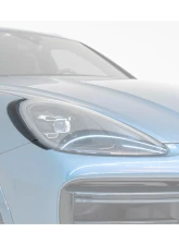 Carbonado DryCF MSY Style Headlight Eyelid Eyebrow Cover Porsche Cayenne 2018-2023                                     - DRYCF9Y0.1-KG-MSY-EB - Image 3