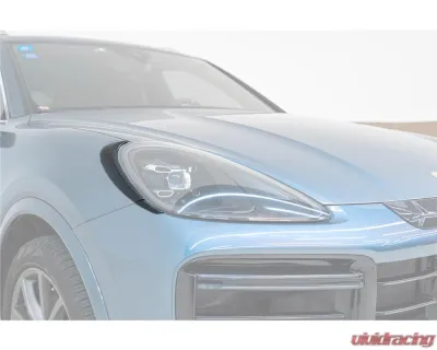 Carbonado DryCF MSY Style Headlight Eyelid Eyebrow Cover Porsche Cayenne 2018-2023 - DRYCF9Y0.1-KG-MSY-EB