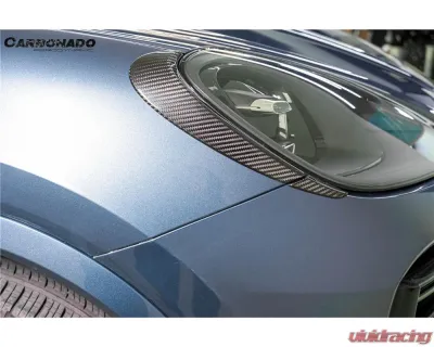Carbonado DryCF MSY Style Headlight Eyelid Eyebrow Cover Porsche Cayenne 2018-2023 - DRYCF9Y0.1-KG-MSY-EB