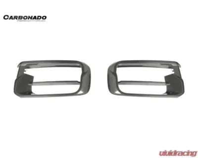 Carbonado Carbon Fiber Front Bumper Vent Cover for Porsche Cayenne Turbo 2018-2023 - DRYCF9Y0.1-KG-TKT-FBVT