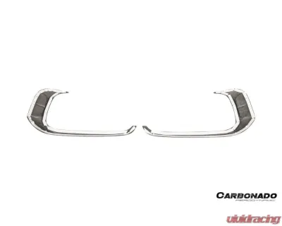 Carbonado DryCF MSY Style Front Bumper Vent Trims Porsche Cayenne Turbo 2018-2023 - DRYCF9Y0.1T-KG-MSY-FBVT