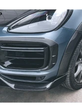 Carbonado DryCF MSY Style Front Bumper Vent Trims Porsche Cayenne Turbo 2018-2023                                     - DRYCF9Y0.1T-KG-MSY-FBVT - Image 4