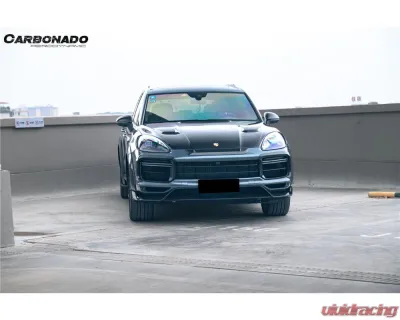 Porsche Carbonado DryCF MSY Style Front Lip 2018-2023 Cayenne Turbo 9Y0.1T-KG-MSY-FL - DRYCF9Y0.1T-KG-MSY-FL