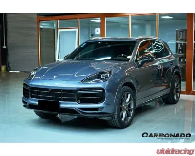 Porsche Carbonado DryCF GT Style Front Lip 2018-2023 Cayenne Turbo 9Y0.1T-KG-TurboGT-FL - DRYCF9Y0.1T-KG-TurboGT-FL