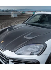 Carbonado DryCF MSY Style Headlight Eyelid Eyebrow Cover Porsche Cayenne 2024-2025                                     - DRYCF9Y0.2-KG-MSY-EB - Image 5