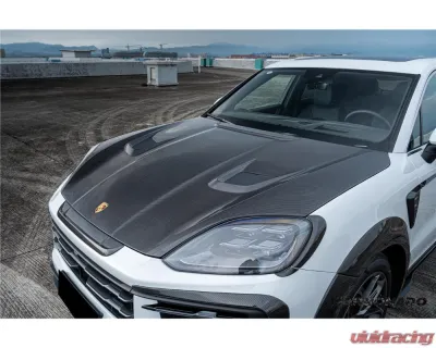 Carbonado DryCF MSY Style Headlight Eyelid Eyebrow Cover Porsche Cayenne 2024-2025 - DRYCF9Y0.2-KG-MSY-EB