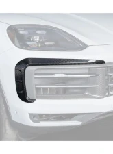 Carbonado DryCF MSY Style Front Bumper Vent Trims Porsche Cayenne 2024-2025                                     - DRYCF9Y0.2-KG-MSY-FBVT - Image 2