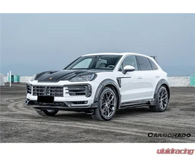 Carbonado DryCF MSY Style Front Bumper Vent Trims Porsche Cayenne 2024-2025 - DRYCF9Y0.2-KG-MSY-FBVT