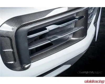 Carbonado DryCF MSY Style Front Bumper Vent Trims Porsche Cayenne 2024-2025 - DRYCF9Y0.2-KG-MSY-FBVT