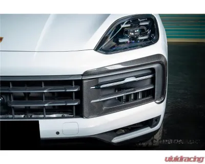 Carbonado DryCF MSY Style Front Bumper Vent Trims Porsche Cayenne 2024-2025 - DRYCF9Y0.2-KG-MSY-FBVT