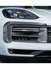 Carbonado DryCF MSY Style Front Bumper Vent Trims Porsche Cayenne 2024-2025                                     - DRYCF9Y0.2-KG-MSY-FBVT - Image 5