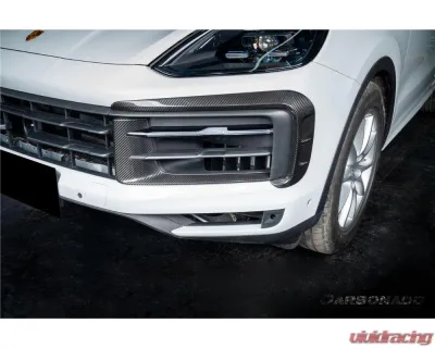 Carbonado DryCF MSY Style Front Bumper Vent Trims Porsche Cayenne 2024-2025 - DRYCF9Y0.2-KG-MSY-FBVT