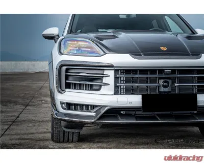Carbonado DryCF MSY Style Front Bumper Vent Trims Porsche Cayenne 2024-2025 - DRYCF9Y0.2-KG-MSY-FBVT