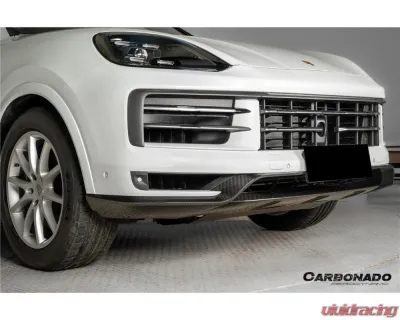 Porsche Carbonado DryCF OEM Style Front Lip for 2024-2025 Cayenne S, E-Hybrid, Coupe - DRYCF9Y0.2-KG-OEM-FL