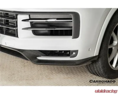 Porsche Carbonado DryCF OEM Style Front Lip for 2024-2025 Cayenne S, E-Hybrid, Coupe - DRYCF9Y0.2-KG-OEM-FL