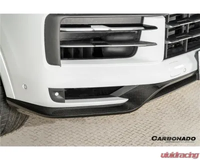 Porsche Carbonado DryCF OEM Style Front Lip for 2024-2025 Cayenne S, E-Hybrid, Coupe - DRYCF9Y0.2-KG-OEM-FL