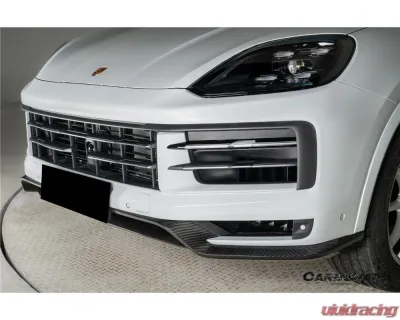 Porsche Carbonado DryCF OEM Style Front Lip for 2024-2025 Cayenne S, E-Hybrid, Coupe - DRYCF9Y0.2-KG-OEM-FL