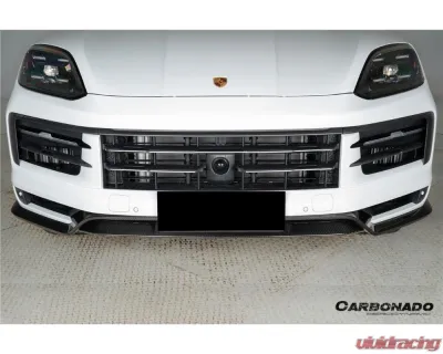 Porsche Carbonado DryCF OEM Style Front Lip for 2024-2025 Cayenne S, E-Hybrid, Coupe - DRYCF9Y0.2-KG-OEM-FL
