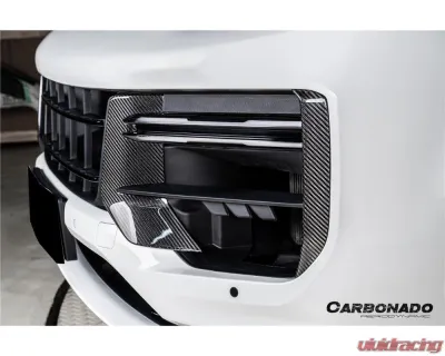 Carbonado DryCF OEM Style Front Bumper Side Vent Cover for Porsche 9Y0.2 Turbo GT 2024-2025 - DRYCF9Y0.2TG-KG-OEM-FBVT