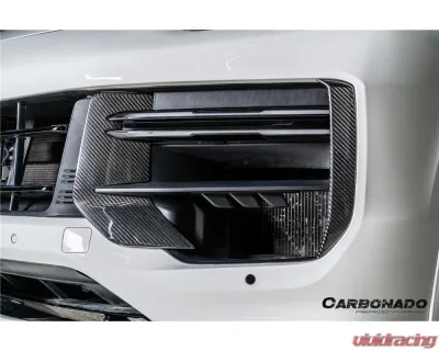 Carbonado DryCF OEM Style Front Bumper Side Vent Cover for Porsche 9Y0.2 Turbo GT 2024-2025 - DRYCF9Y0.2TG-KG-OEM-FBVT