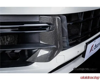 Carbonado DryCF OEM Style Front Bumper Side Vent Cover for Porsche 9Y0.2 Turbo GT 2024-2025 - DRYCF9Y0.2TG-KG-OEM-FBVT