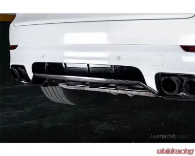Carbonado DryCF KT Style Rear Diffuser Porsche Cayenne 2018-2025 - DRYCF9Y0SD-KG-KT-RL