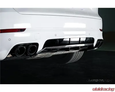 Carbonado DryCF KT Style Rear Diffuser Porsche Cayenne 2018-2025 - DRYCF9Y0SD-KG-KT-RL