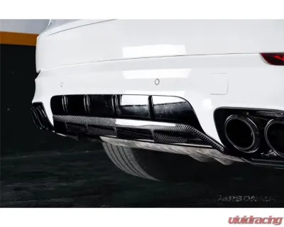 Carbonado DryCF KT Style Rear Diffuser Porsche Cayenne 2018-2025 - DRYCF9Y0SD-KG-KT-RL