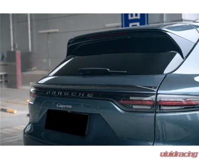 Porsche Carbonado DryCF MSY Style Trunk Spoiler 2018-2025 Cayenne S E-Hybrid Turbo - DRYCF9YA-KG-MSY-TS