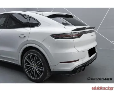 Porsche Cayenne 2018-2025 Carbonado DryCF KT Style Trunk Spoiler Coupe Only - DRYCFCayenne9Y0Coupe-KG-KT-TS