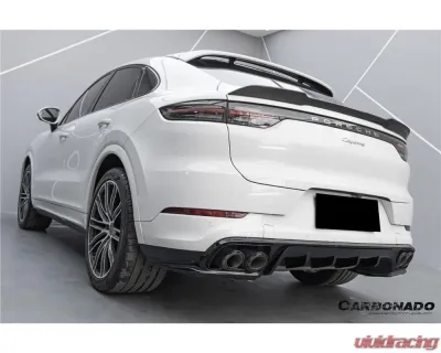 Porsche Cayenne 2018-2025 Carbonado DryCF KT Style Trunk Spoiler Coupe Only - DRYCFCayenne9Y0Coupe-KG-KT-TS