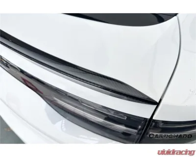 Porsche Cayenne 2018-2025 Carbonado DryCF Turbo Style Trunk Spoiler 9Y0 Coupe - DRYCFCayenne9Y0Coupe-KG-Turbo-TS