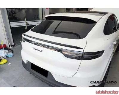 Porsche Cayenne 2018-2025 Carbonado DryCF Turbo Style Trunk Spoiler 9Y0 Coupe - DRYCFCayenne9Y0Coupe-KG-Turbo-TS