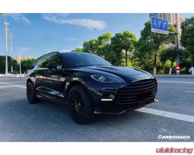 Aston Martin Carbonado Dry Carbon Fiber Front Bumper with Lights for DBX 2021-2024 - DRYFGCFDBX-MAN707-FB