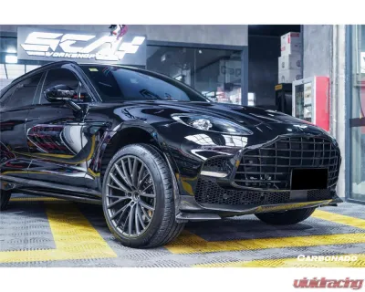 Aston Martin Carbonado Dry Carbon Fiber Front Bumper with Lights for DBX 2021-2024 - DRYFGCFDBX-MAN707-FB