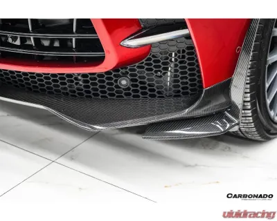 Aston Martin Carbonado Dry Carbon Fiber Front Bumper with Lights for DBX 2021-2024 - DRYFGCFDBX-MAN707-FB