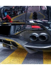 Carbonado DryCF 707 Style Rear Bumper w/ Exhaust Tips Aston Martin DBX 2021-2024                                     - DRYCFDBX-MAN707-RB - Image 13