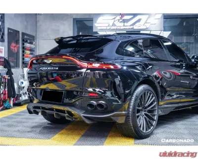 Carbonado DryCF 707 Style Rear Bumper w/ Exhaust Tips Aston Martin DBX 2021-2024 - DRYCFDBX-MAN707-RB