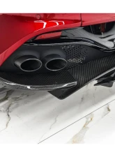 Carbonado DryCF 707 Style Rear Bumper w/ Exhaust Tips Aston Martin DBX 2021-2024                                     - DRYCFDBX-MAN707-RB - Image 3
